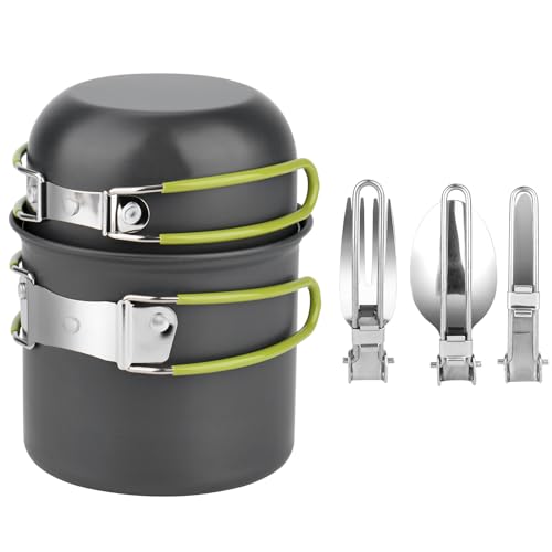 Kit de Casseroles Camping, Ustensiles de Cuisine de Camping 