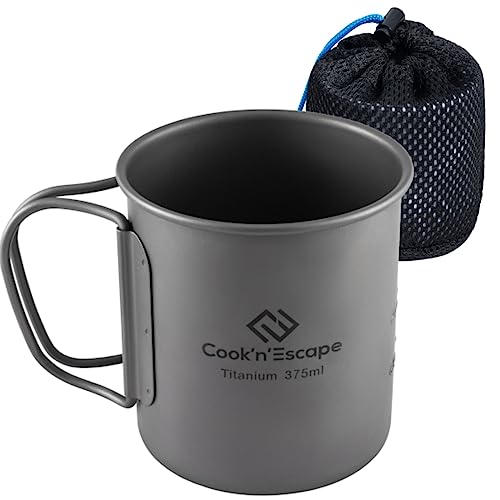 COOKNESCAPE Tasse en Titane - Tasse de Camping Ultra-légère 