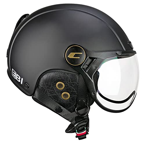 CGM EBI Casque de Ski Unisexe pour Adulte, Noir Mat, S (55-5