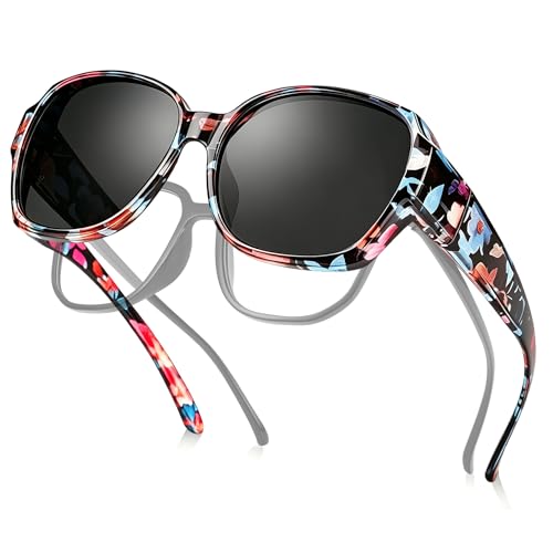 Hifot Lunettes Solaires pour Porteurs de Lunettes Femmes Hom