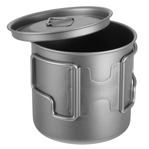 SECFOU Tasse Isotherme en Titane avec Poignée Pliable et Cou