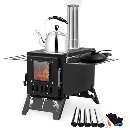 yoakaiax Réchaud à bois portable pour tente de camping, poêl