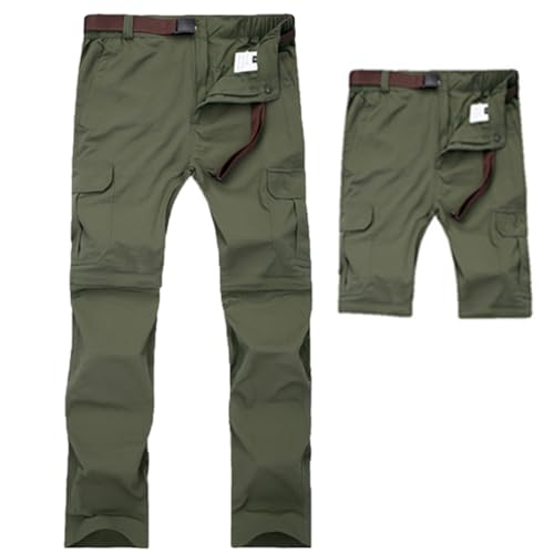 Oanviso Homme Pantalon de Randonnée Zip-Off Convertible Lége