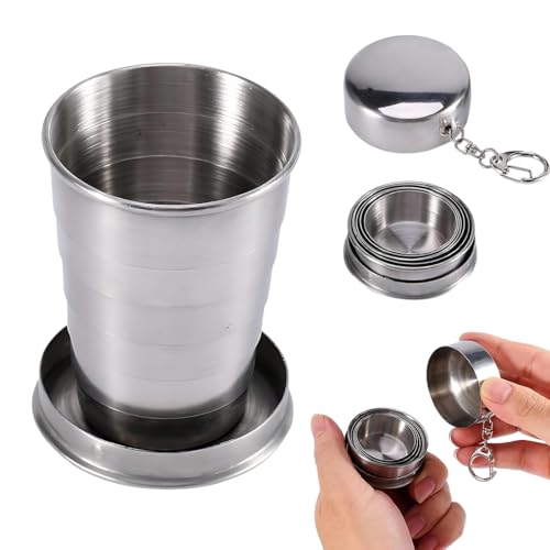 GILWUMO Tasse Pliable 75ml, Compacte Et Portable Avec Anneau