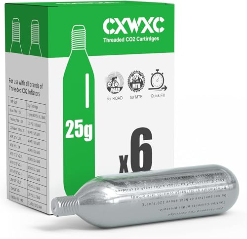 CXWXC Kit Cartouche co2 25g, Cartouches filetées CO2 de 25 g