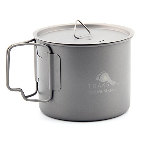Toaks - Récipient en titane ultralégère, TOA-POT-550-L, 550