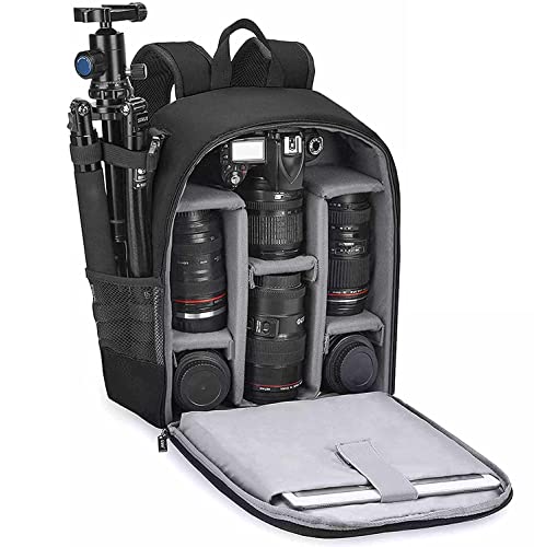 Cwatcun Sac à dos pour appareil photo Imperméable Sac à dos 