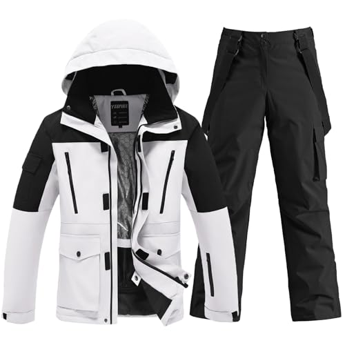 HOTIAN Ensemble veste et pantalon de ski pour homme Combinai