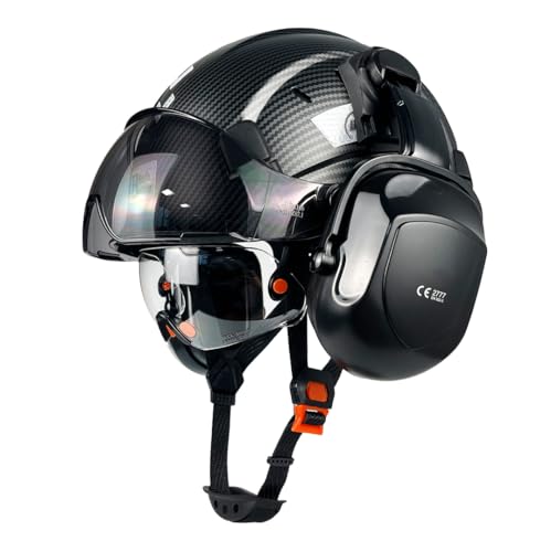 HaoYiShang - Casque de sécurité industriel en fibre de carbo