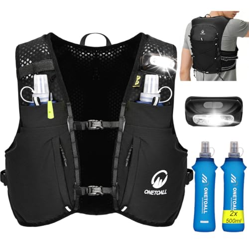 ONETOALL Gilet Hydratation Running Femme avec 2 Flasques Run