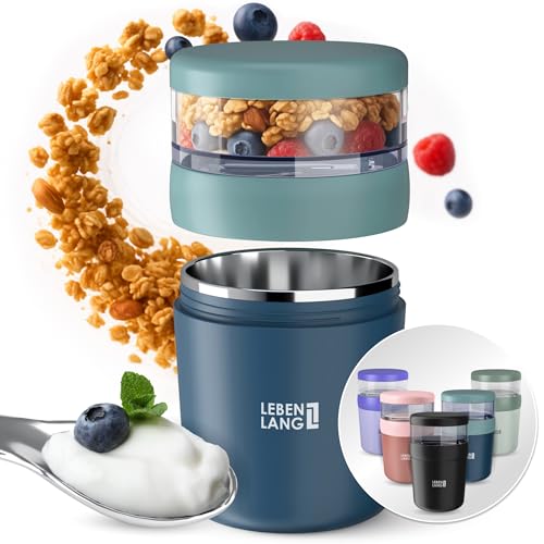 LEBENLANG Bol Muesli A Emporter Avec Cuillère - 650ml & Paro