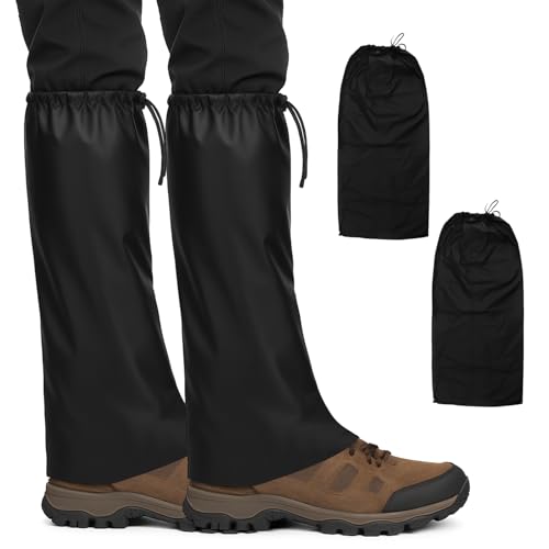 ZMDMAH Guêtres de Randonnée, Noir XXL Imperméables et Respir