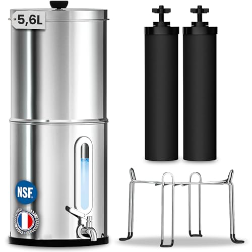 ORINKO Filtre à Eau par Gravité 5,6 L, Purificateur dEau ave