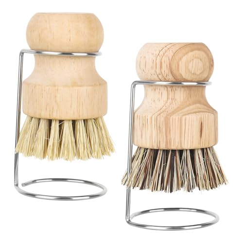 XTDMJ Lot de 2 brosses en bambou avec 2 grilles de drainage,