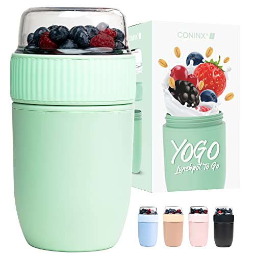 Coninx Bol Muesli to Go hermétique avec 2 Compartiments - Ré