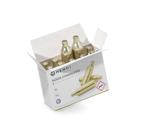 HENDI Cartouches CO2, 10 pièces, pour eau gazeuse, pour bout