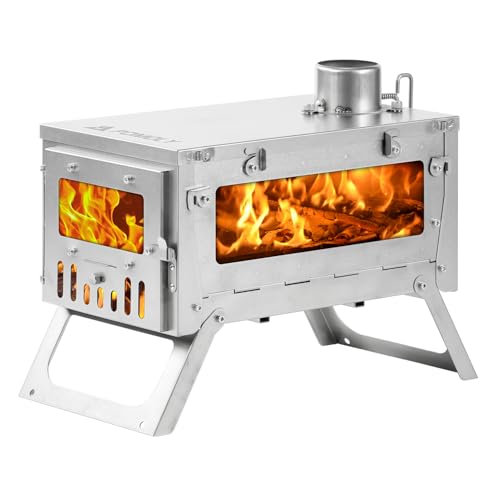 Réchaud à bois de camping pour tente chaude, POMOLY Ti Mini 