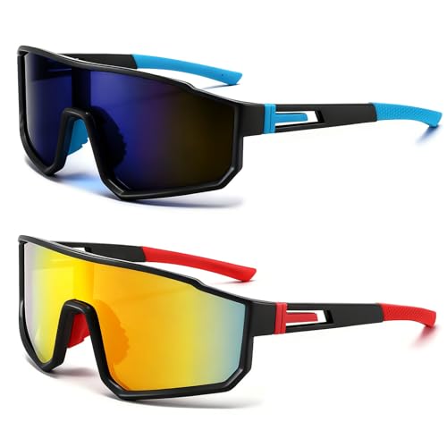 NXPZ 2 Lunettes De Soleil De Cyclisme, Lunette Velo Route Ho