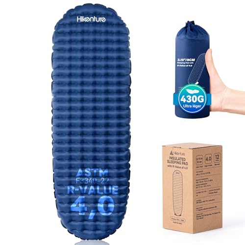 HIKENTURE Valeur-R 4 Matelas de Camping 1 Place - Ultra-lége