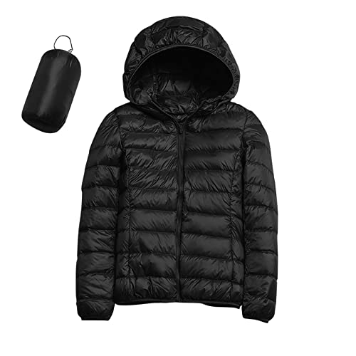 Générique Doudoune Legere Femme Légère a Capuche Femme Duvet