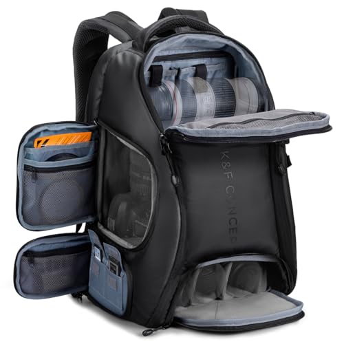 K&F CONCEPT Sac à dos pour appareil photo Canon Nikon Sony D