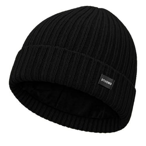 DTUOMO Bonnet en laine mérinos pour homme, chaud pour lhiver