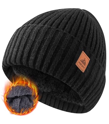 FORVEVO Bonnet Homme Femme Hiver Chaud, Doublure Polaire Cla