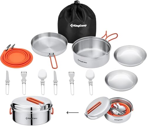 KingCamp Set de Cuisine de Camping, ustensiles de Camping ul