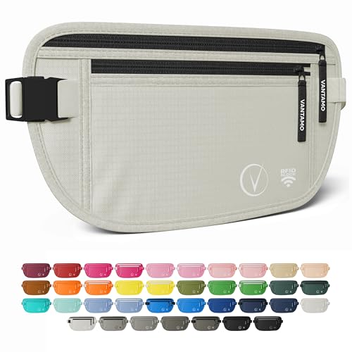 Vantamo Sac Banane Femme Ultra Fin avec Protection RFID, Ant