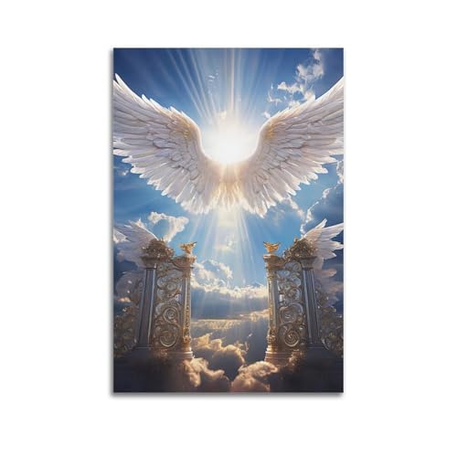 Poster décoratif sur toile représentant le Christ Jésus et l