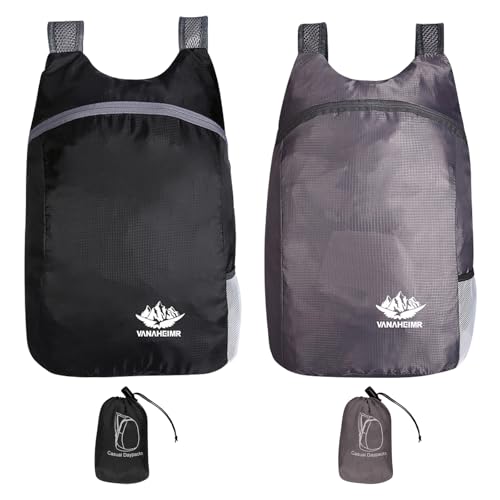 UJBVCX 2 Pcs Sac à Dos Pliable Ultraléger, 10L Sac à dos de