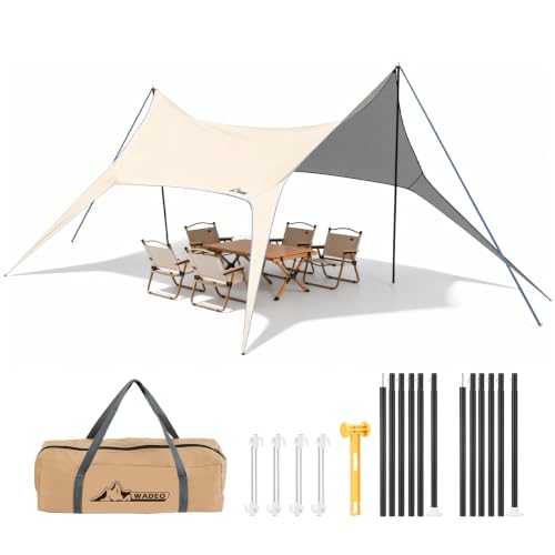 WADEO Bâche de Tente imperméable, 4.5 x 3 m Camping Bâche An