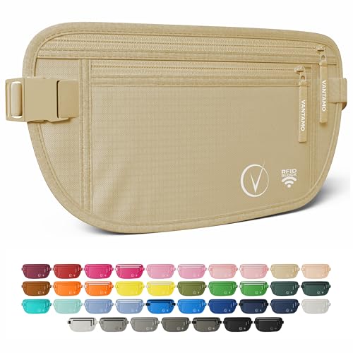 Vantamo Sac Banane Femme Ultra Fin avec Protection RFID, Ant