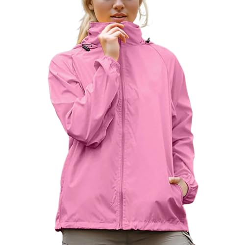 Coupe Vent Femme Impermeable Veste De Pluie Avec Capuche Lég