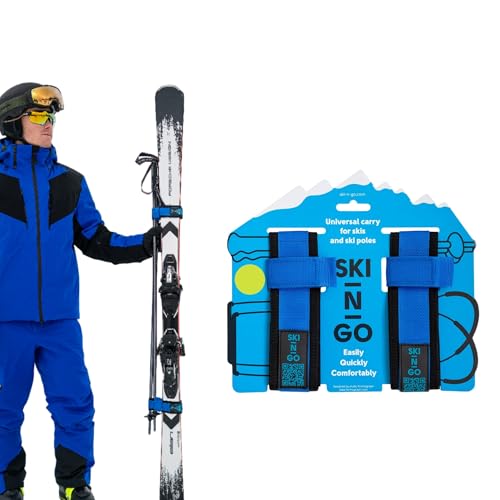 Porte-Skis et bâtons de Ski SKI-N-GO - Bleu, M