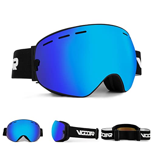 Vgooar Masques de Ski OTG, Masques de Ski Sans Monture Avec 