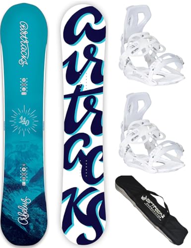AIRTRACKS Snowboard Set - Planche ORBELUS Lady 145 - Fixatio
