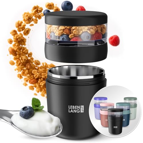 LEBENLANG Bol Muesli A Emporter Avec Cuillère - 650ml & Paro