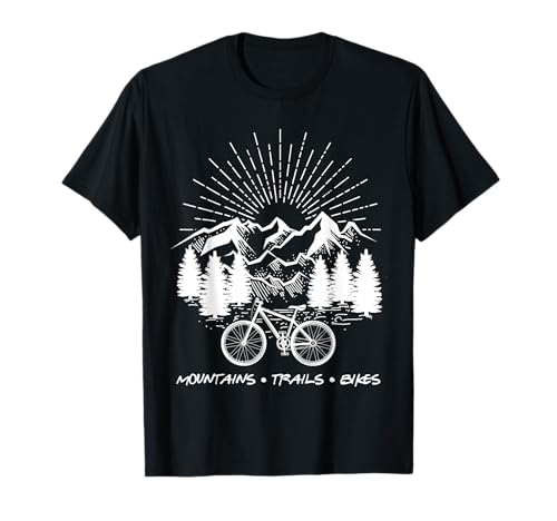 Vélo de Montagne Amusant Mountains Trails Bikes T-Shirt