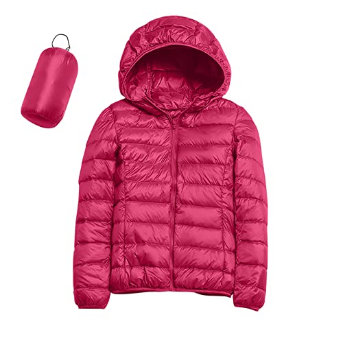 pvucpot Doudoune Légère a Capuche Femme Duvet Veste Doudoune