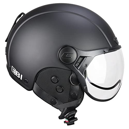 CGM EBI Casque de Ski Unisexe pour Adulte, Noir Mat, L (59cm