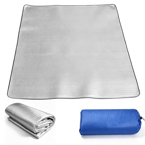 Matelas thermique de camping, isolant en mousse en aluminium