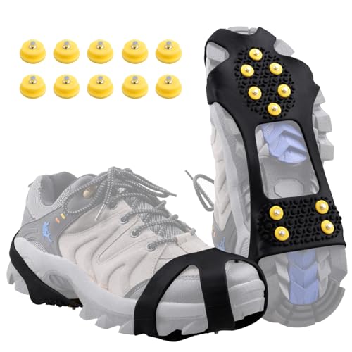 Azarxis Crampons Antidérapants sur Chaussures Crampons à Nei