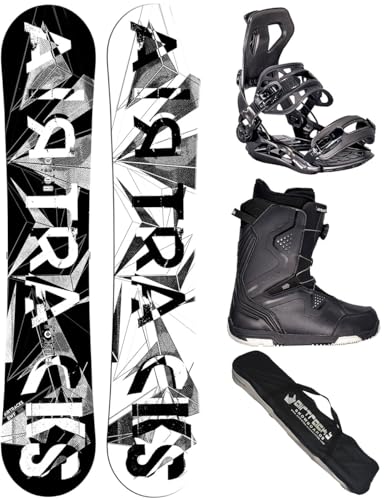 AIRTRACKS Snowboard Set Pack Planche BWF Extra Wide 159 + Fi