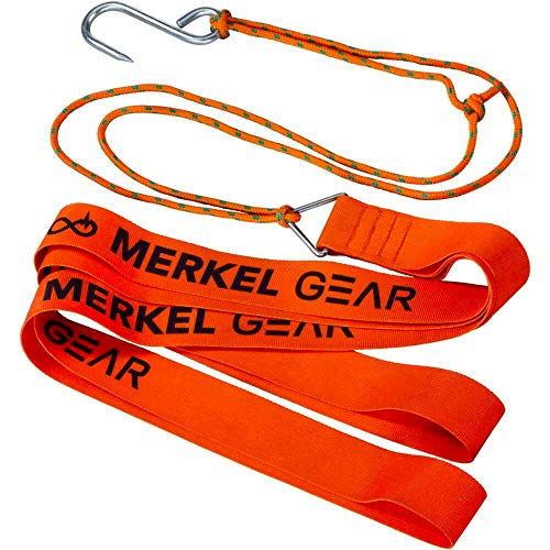 Deer Drag Sangle daide à la montagne pour chien Orange signa