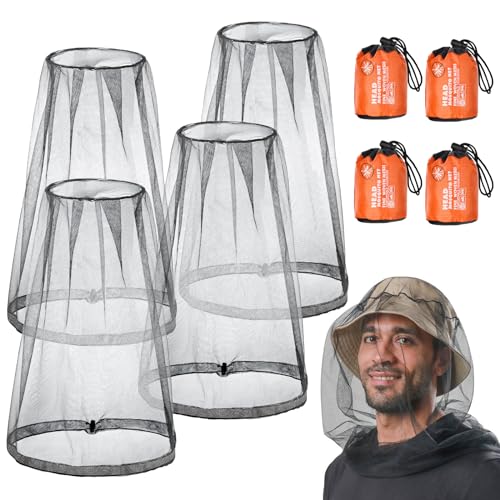 ACWOO 4 Pack Tête de Moustique Net, Filet de Tête Anti-moust