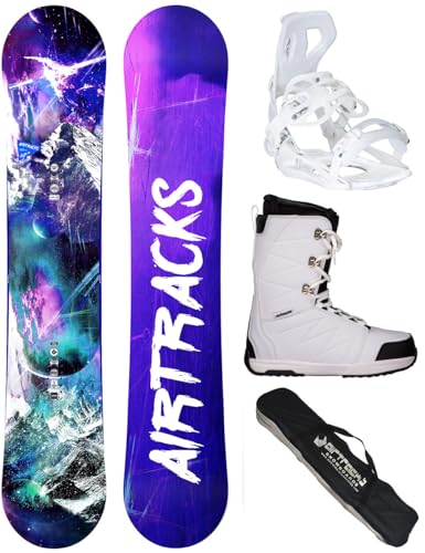 AIRTRACKS Snowboard Set Pack Planche High M Hybrid Rocker 15