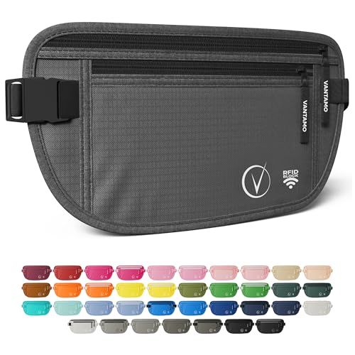 Vantamo Sac Banane Femme Ultra Fin avec Protection RFID, Ant