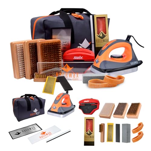 RaceWax Elite Ski Snowboard Tuning Kit Complet avec Fer, Cir