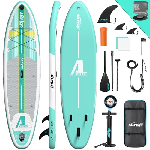 ALLPICK Paddle Gonflable, Kit de Padelsurf de Stand Up Paddl